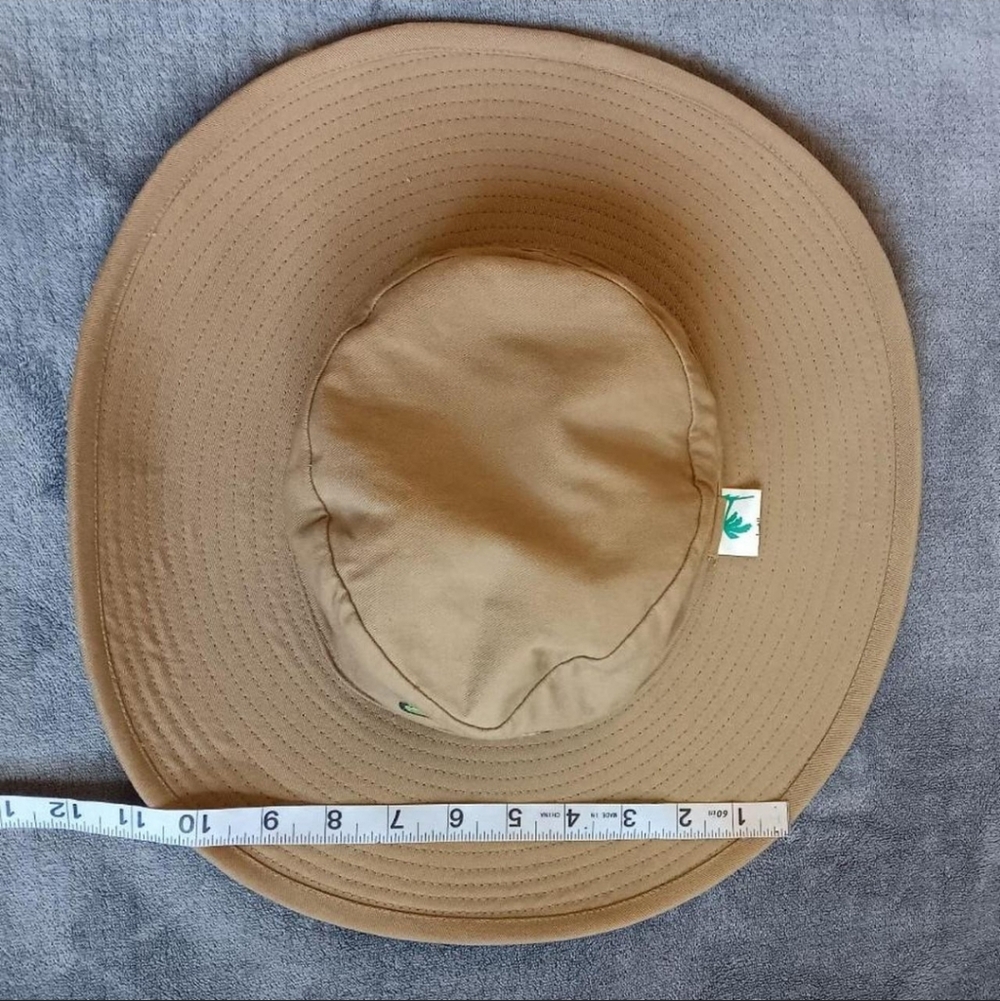 Vintage Victoria Falls Khaki Safari Sun Hat Wide Brim Embroidered Waterfall Cap - Picture 5 of 8